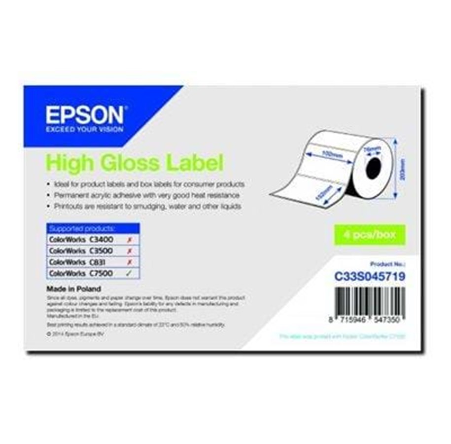 Papier, fotopapier en etiketten - Epson - ternskårne højglansmærkater - C33S045719