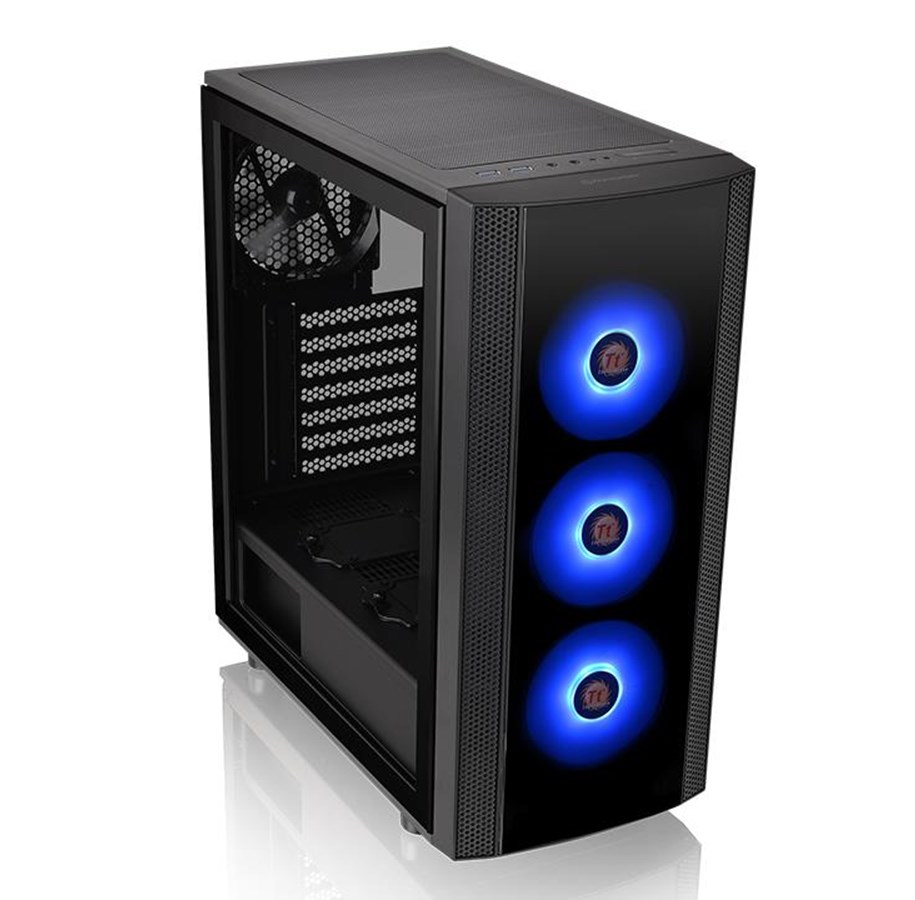 Case - Thermaltake Versa J25 TG RGB - Case - Miditower - Zwart - CA-1L8-00M1WN-01