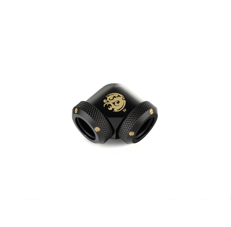 Doe-het-zelf waterkoeling - Bitspower Multi-Link Adapter 90-Degree - Carbon Black (Hard Tube) - BP-CBE90DML