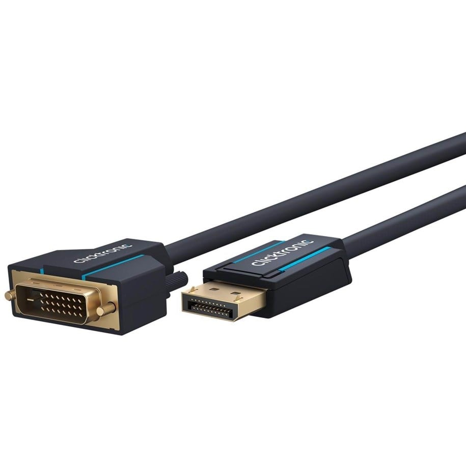 KVM-kabel - ClickTronic DisplayPort/DVI Adapter Cable 2m - 4040849707292