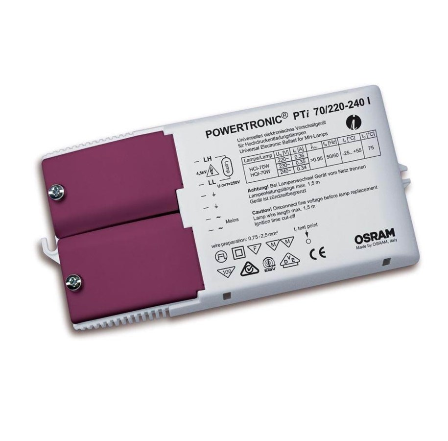 Drivers, spoelen en transformatoren - Osram powertronic pti 70w/220-240l 905801 - 4008321099501