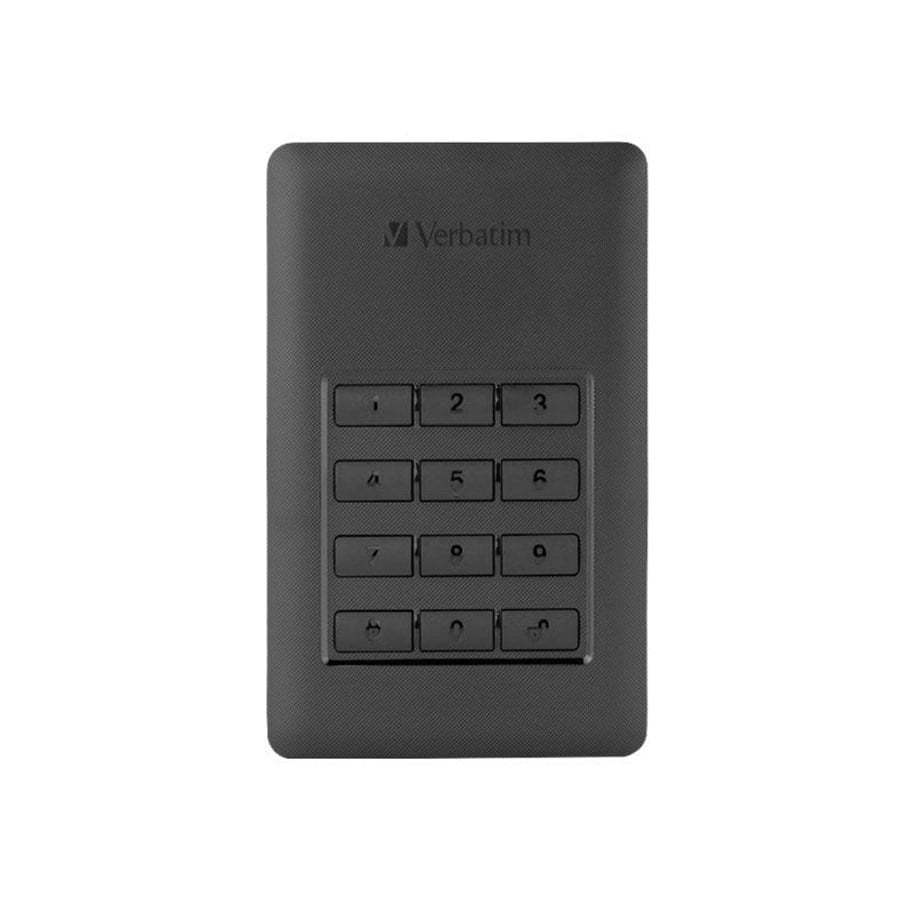 Harde schijf - Extern - Verbatim Store 'n' Go Secure Portable HDD - 2TB - External Hard drive - Black - 53403