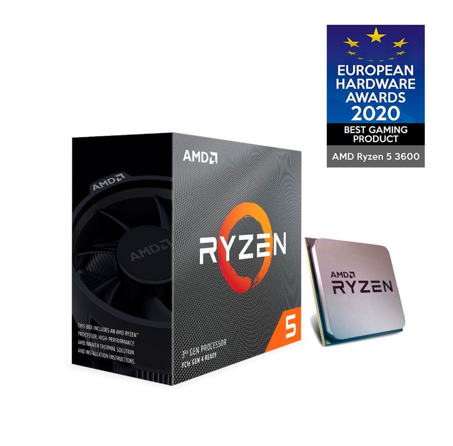 CPU - AMD Ryzen 5 3600 Wraith Stealth CPU - 6 kernen - 3.6 GHz - AMD AM4 - AMD Boxed (met koeler) - 100-100000031BOX