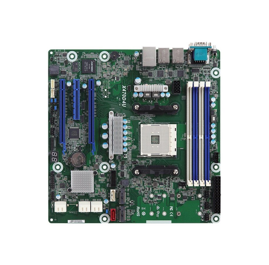 Moederbord - ASRock Rack X470D4U Moederbord - AMD X470 - AMD AM4 socket - DDR4 RAM - Micro-ATX - X470D4U