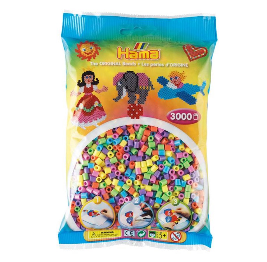 Creatief spelen - Hama Ironing Beads mix-Pastel 3000 pcs - 201-50