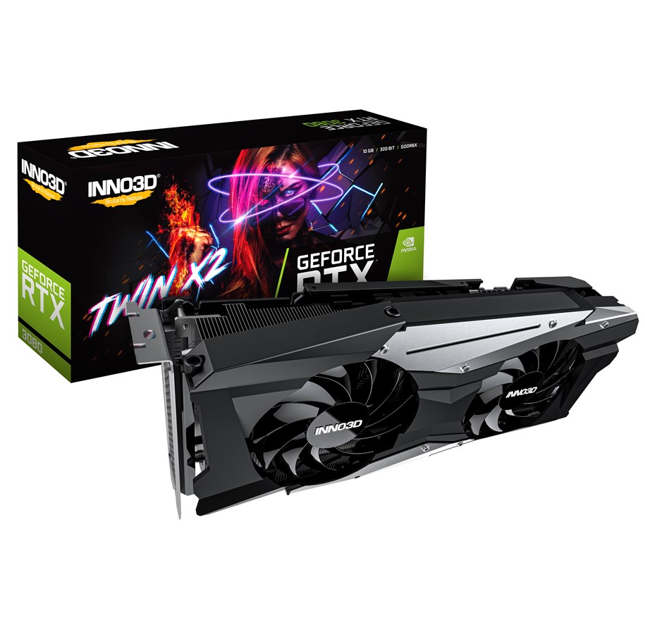 Grafische kaarten - Inno3D GeForce RTX 3080 Twin X2 OC - 10GB GDDR6 RAM - Grafische kaarten - N30802-106XX-1810VA34
