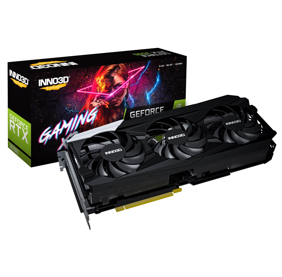Grafische kaarten - Inno3D GeForce RTX 3090 GAMING X3 - 24GB GDDR6X RAM - Grafische kaarten - N30903-246X-1880VA37N