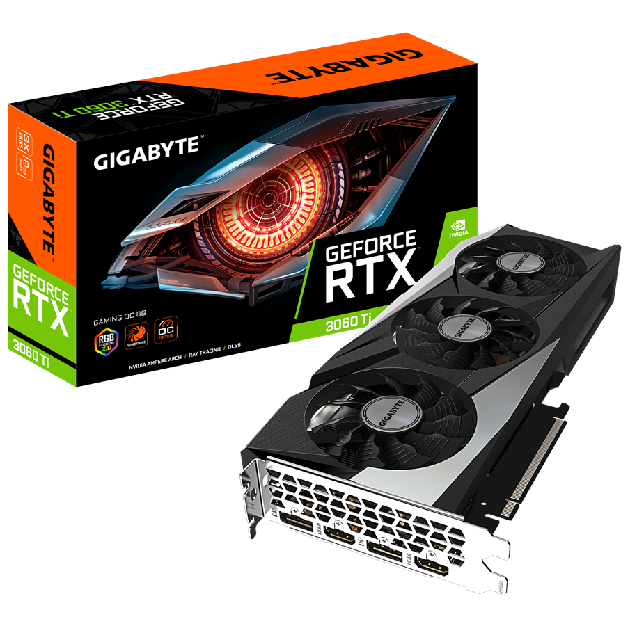 Grafische kaarten - GIGABYTE GeForce RTX 3060 Ti GAMING OC - 8GB GDDR6 RAM - Grafische kaarten - GV-N306TGAMING OC-8GD