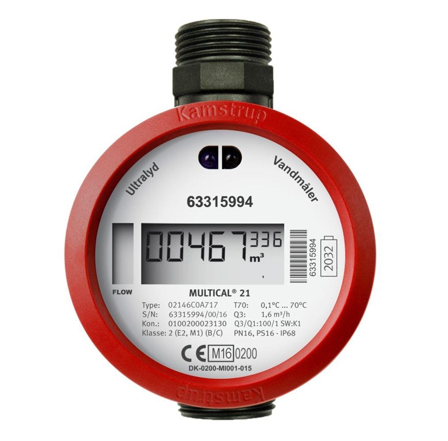 Meetinstrumenten - Kamstrup Water meter multical® 21 1.6 m3/h hot water - 021-40-C0A-7XX