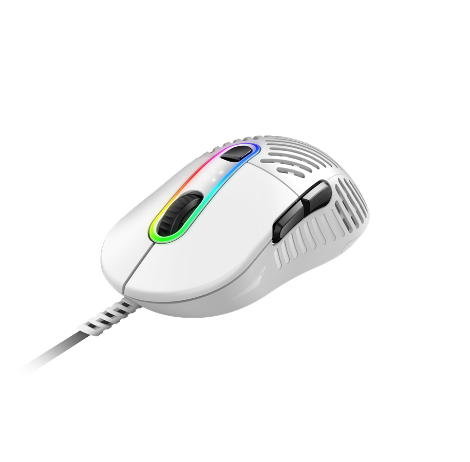 Muis - Mountain Makalu 67 - RGB Gaming Muis - Wit - Gaming muis - Optisch - 6 knoppen - Wit met RGB-licht - MG-MAM3-1