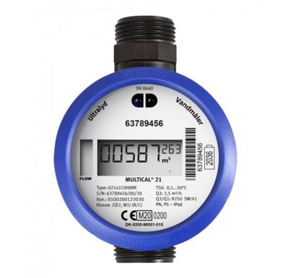 Meetinstrumenten - Kamstrup multical® 21 watermeter 1,6 m3/h koud water - 021-40-C0A-8RK