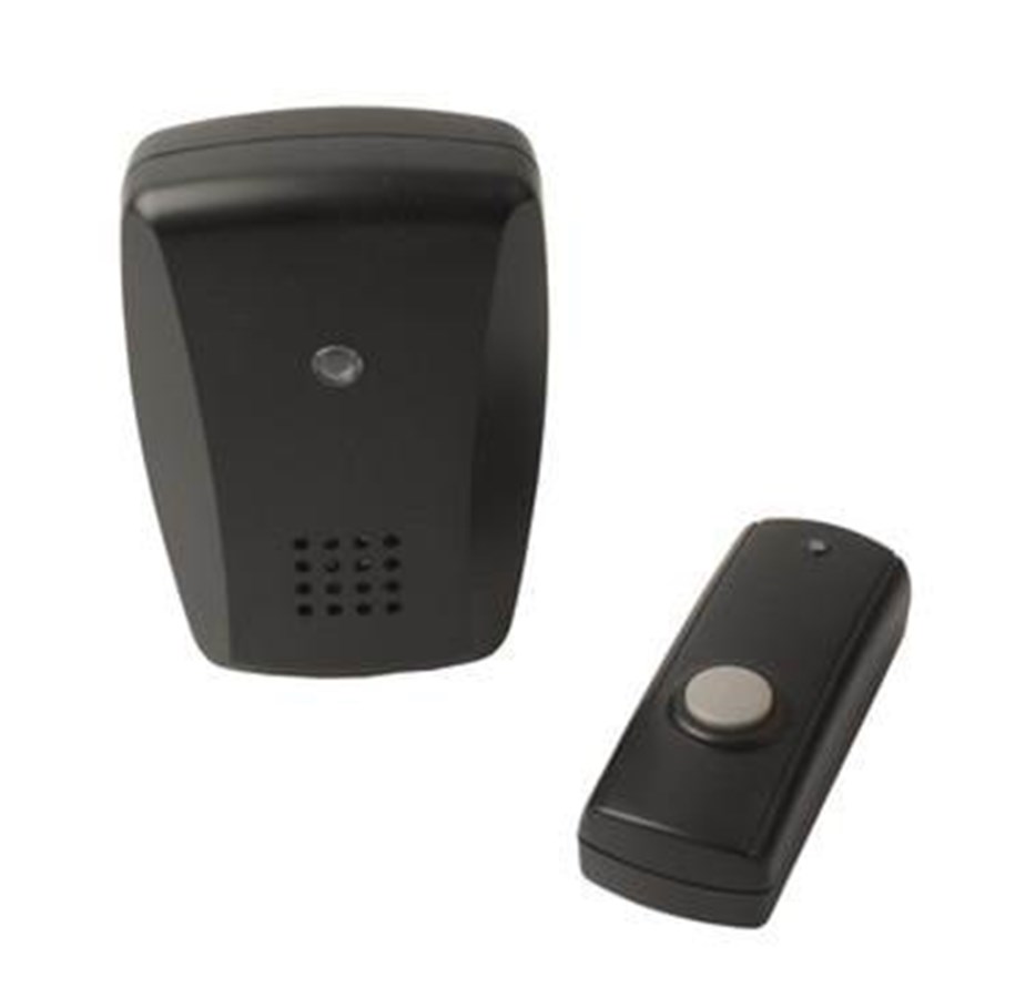 Elektrische apparaten - Elworks Doorbell kit Draadloos 1 push button athen Zwart - 26-575-2