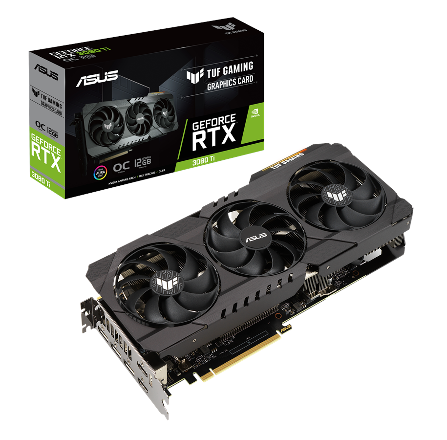 Grafische kaarten - ASUS GeForce RTX 3080 Ti OC - 12GB GDDR6X RAM - Grafische kaarten - 90YV0GU1-M0NM00