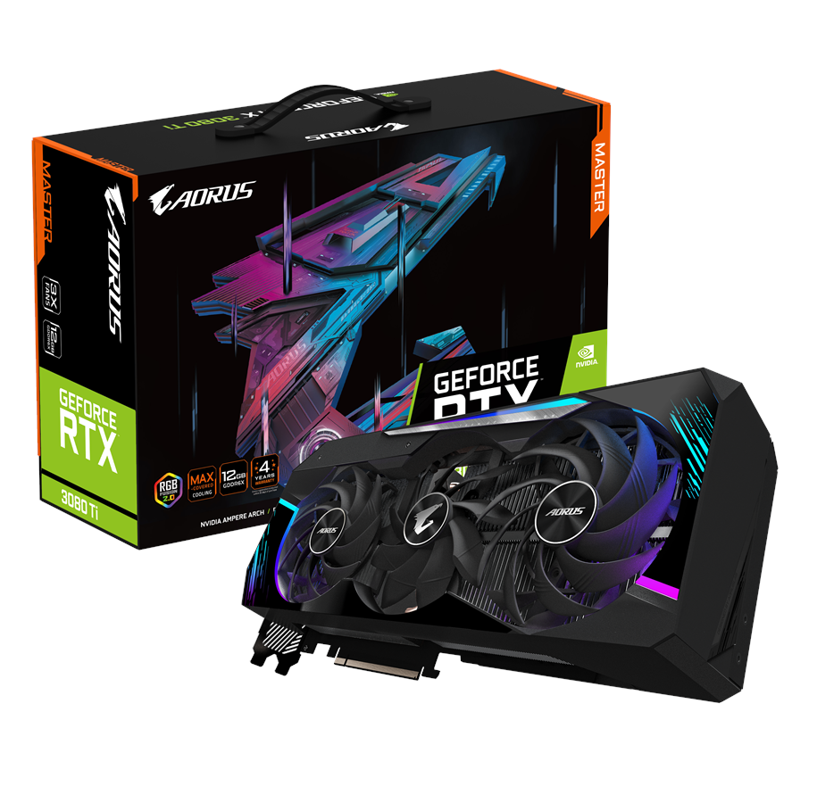 Grafische kaarten - GIGABYTE GeForce RTX 3080 Ti AORUS Master - 12GB GDDR6X RAM - Grafische kaarten - GV-N308TAORUS M-12GD
