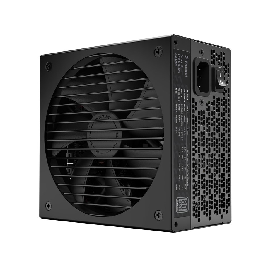 Voeding - Fractal Design ION+ 2 Platinum Voeding - 560 Watt - 140 mm - ATX 2.52 - 80 Plus 80 PLUS Platinum - FD-P-IA2P-560-EU