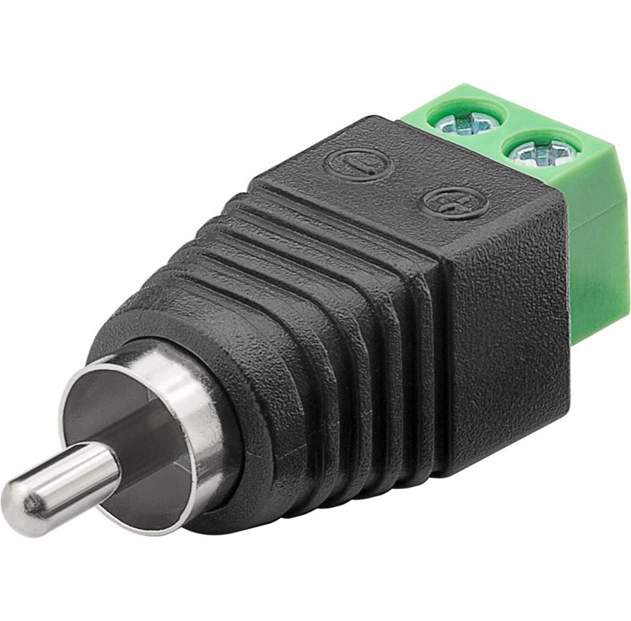 Beelscherm- en tv-kabel - Pro Terminal Block 2-pin > RCA male (10pcs) - 4040849767401