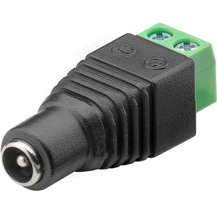 Beelscherm- en tv-kabel - Pro Terminal block 2-pin > DC female - 4040849767432