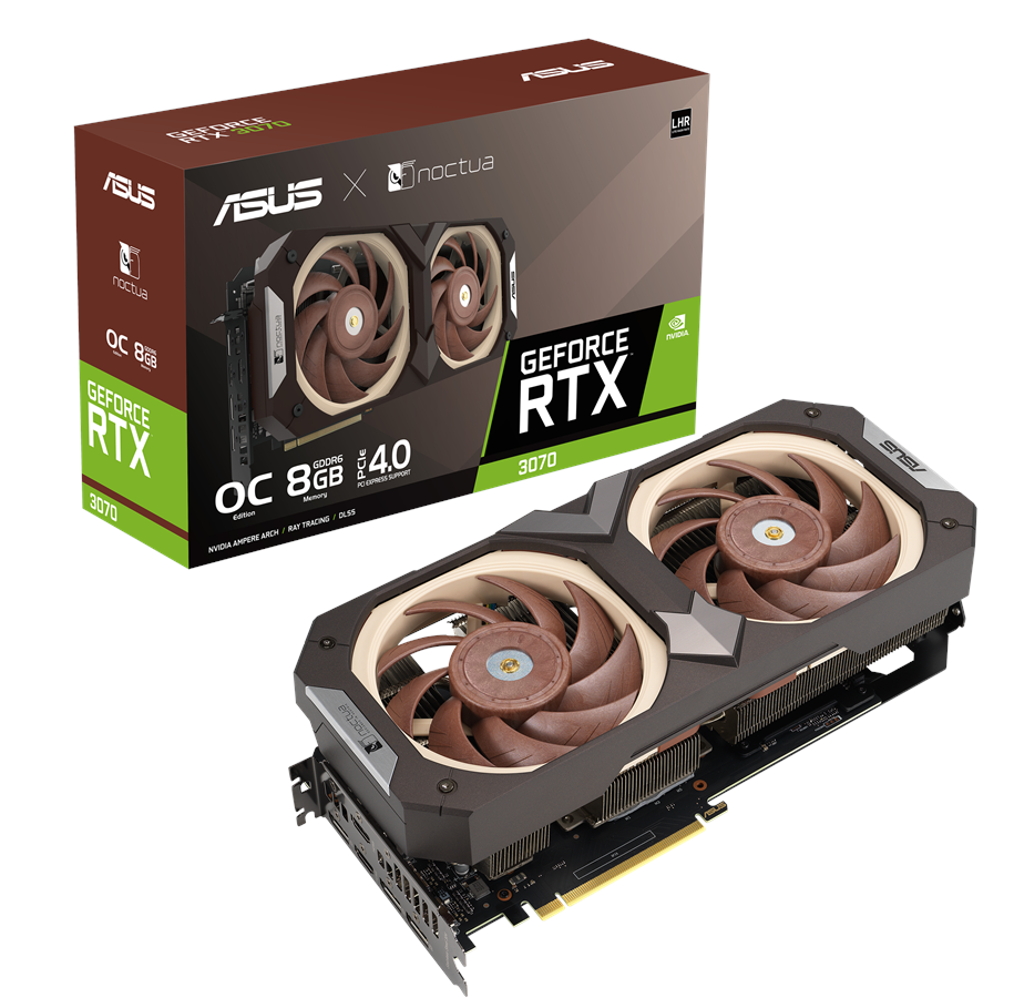 Grafische kaarten - ASUS GeForce RTX 3070 Noctua OC LHR - 8GB GDDR6 RAM - Grafische kaarten - 90YV0FQQ-M0NA00