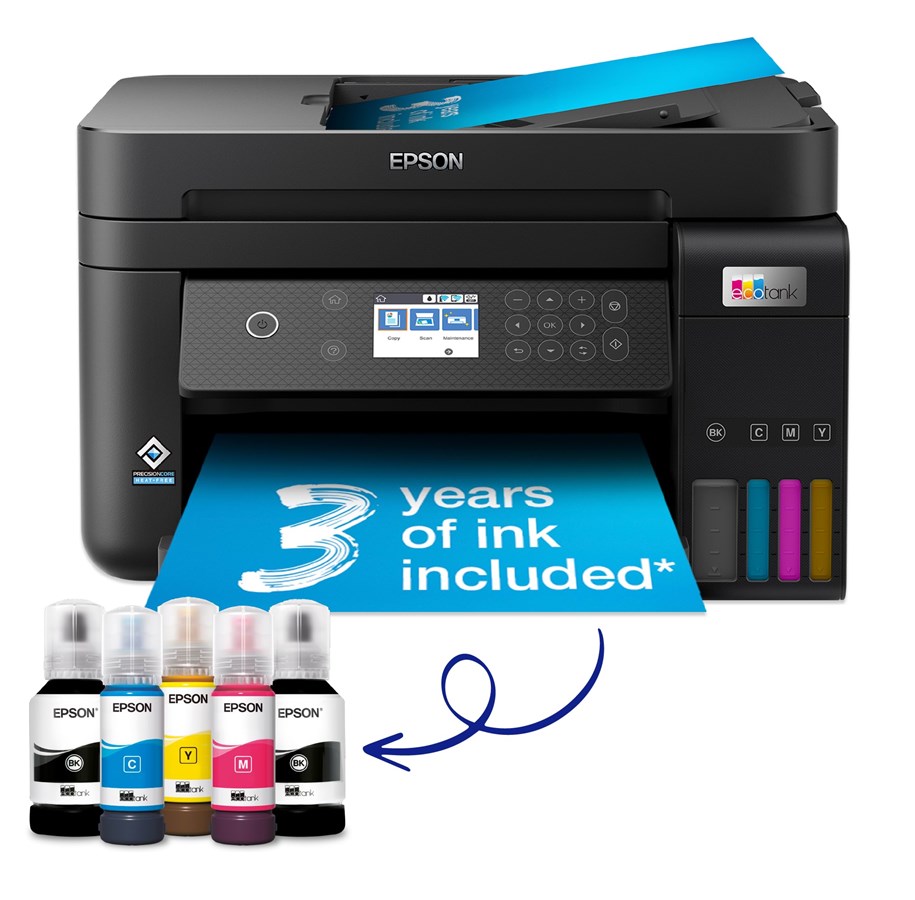 Printer - Epson EcoTank ET-3850 Alles-in-één Multifunctioneel - Kleur - Inkt - C11CJ61402