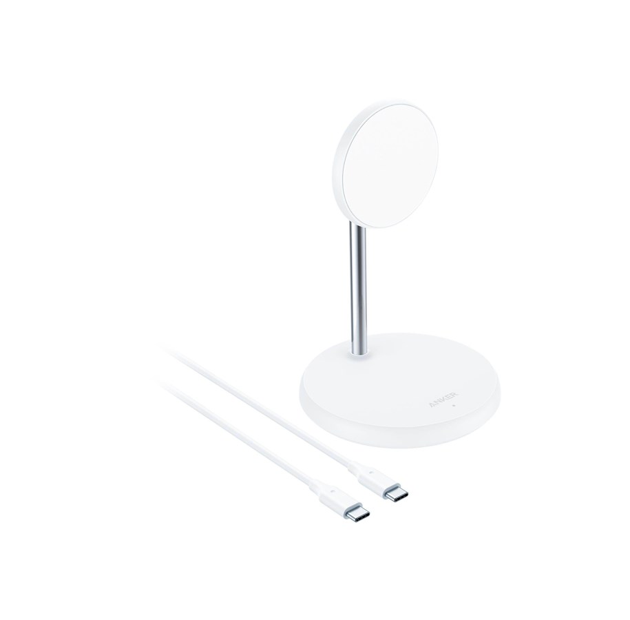Mobiel - Adapters & Opladers - Anker PowerWave Magnetic Stand 7.5W - White - A2540G21