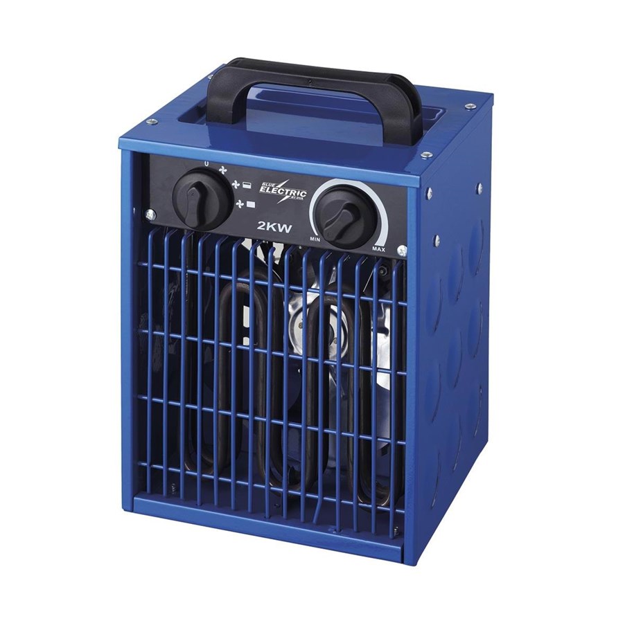 Blue Electric Fan heater 2 Kw - 230V | Voordelig