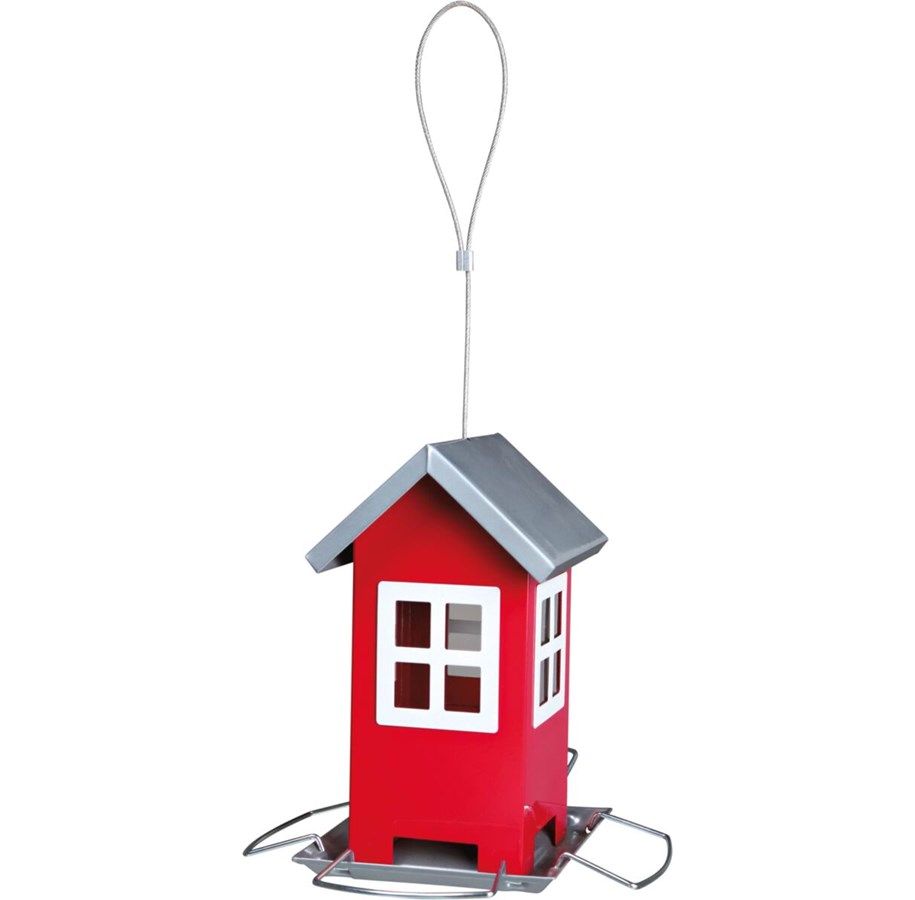 Cages, houses and accessories - Trixie Vogelvoeder met Beschermend Dak Rood 20cm 1000ml - TX55630