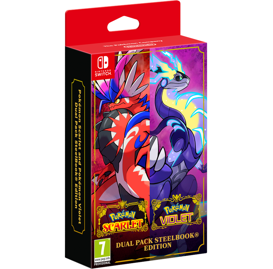 Games - Pokémon Scarlet and Pokémon Violet Dual Pack SteelBook Edition - Nintendo Switch - RPG - 0045496478315