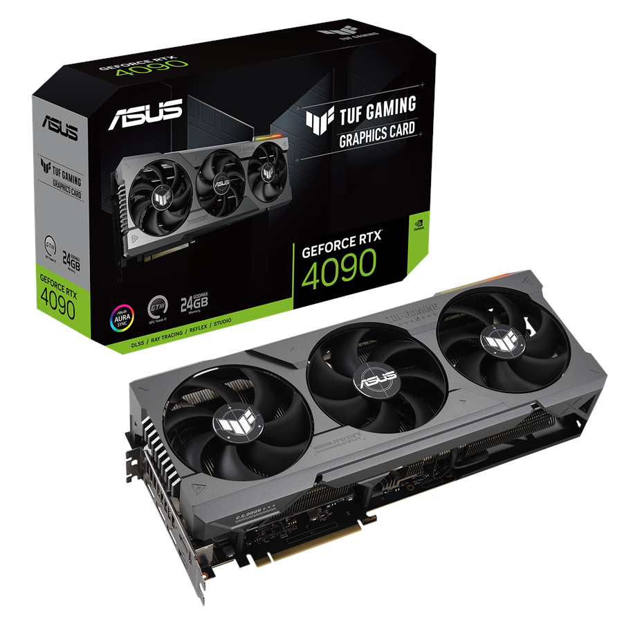 Grafische kaarten - ASUS GeForce RTX 4090 TUF - 24GB GDDR6X RAM - Grafische kaarten - 90YV0IE1-M0NA00