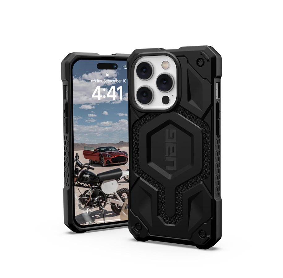 Mobiel - Covers & Cases - UAG Monarch Pro Kevlar MagSafe - kevlar black - iPhone 14 Pro - 114030113940