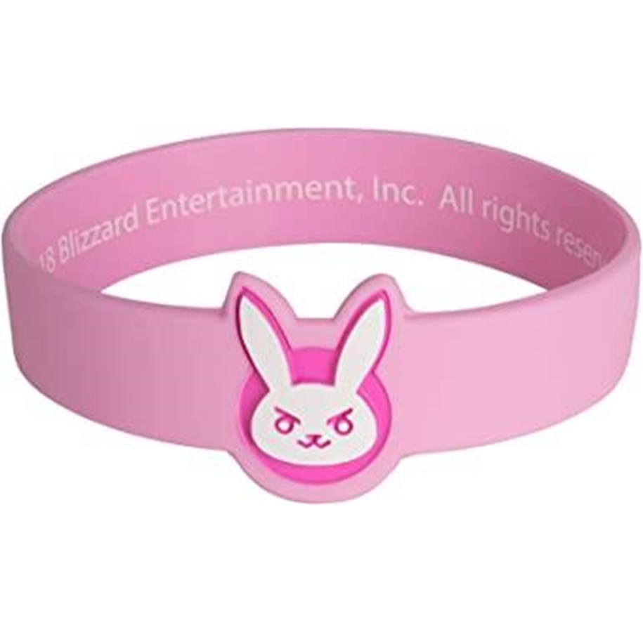 Merchandise - Jinx - Overwatch - D.Va Rubber Band Bracelet (Pink) - Polsbandje - 0889343089763