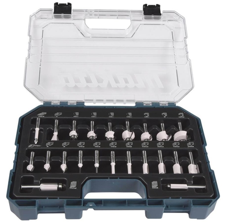 Boren en bits - Makita D-74778 Router Bit Set - for Hout - 22 pieces - D-74778
