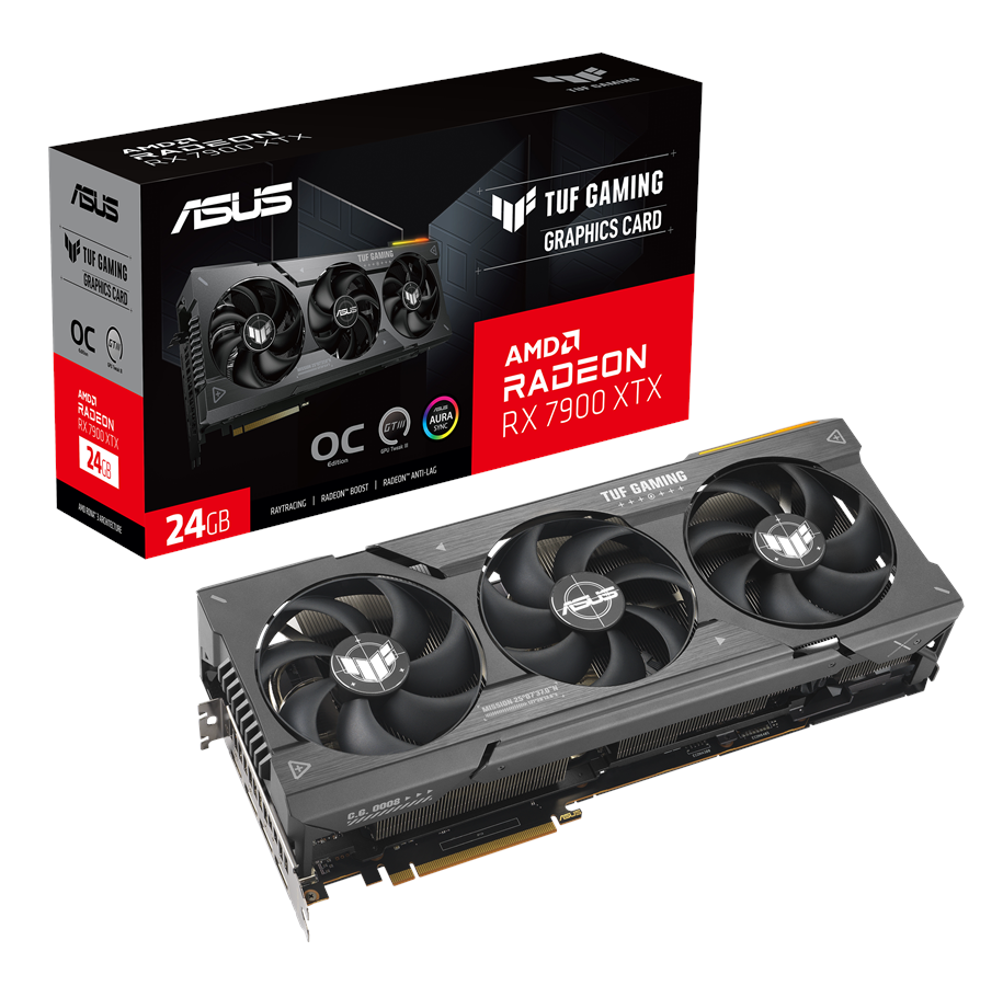 Grafische kaarten - ASUS Radeon RX 7900 XTX TUF OC - 24GB GDDR6 RAM - Grafische kaarten - 90YV0IG0-M0NA00