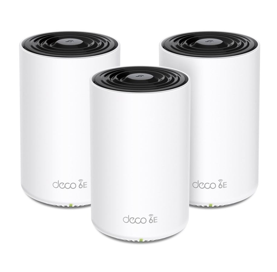 Router - TP-Link Deco XE75 Pro AXE5400 Tri-Band Mesh WiFi 6E System (3-Pack) - Mesh router 802.11a/b/g/n/ac/ax (Wi-Fi 6E) - DECO XE75 PRO(3-PACK)