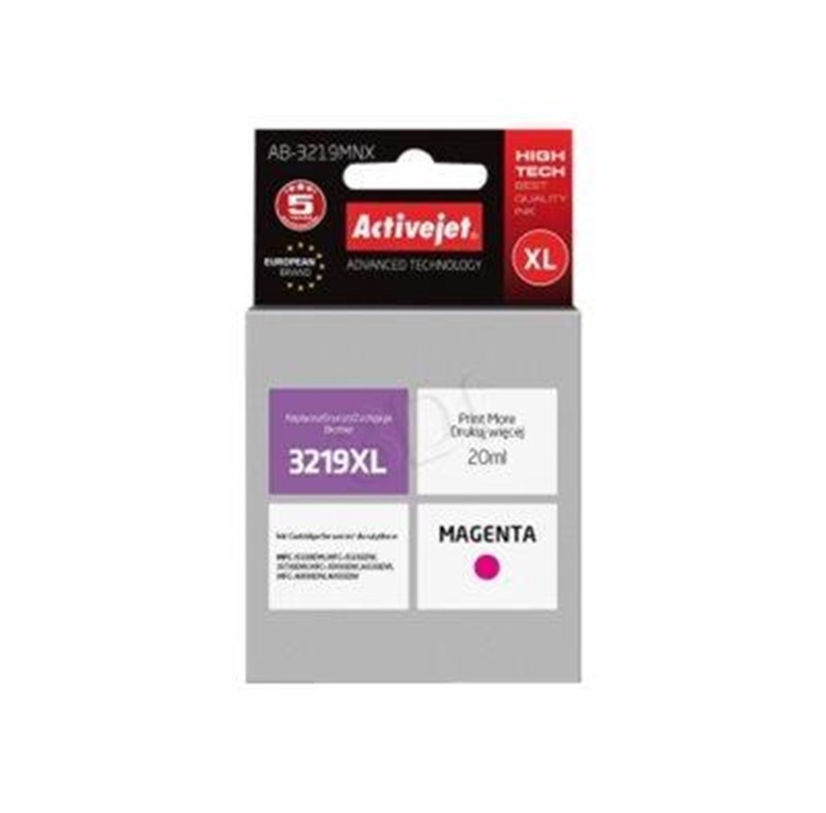 Inkt, toner en verbruiksartikelen - ActiveJet Supreme AB-3219MNX - XL - magenta - ink cartridge (alternative for: Brother LC3219XLM) - AB-3219MNX