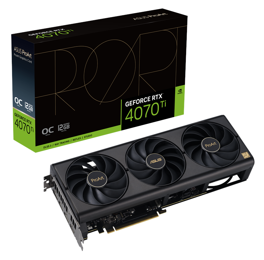 Grafische kaarten - ASUS GeForce RTX 4070 Ti ProArt OC - 12GB GDDR6X RAM - Grafische kaarten - 90YV0J30-M0NA00
