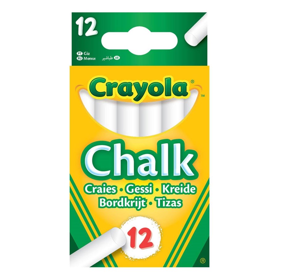 Creatief spelen - Crayola Chalk White 12pcs. - 256236