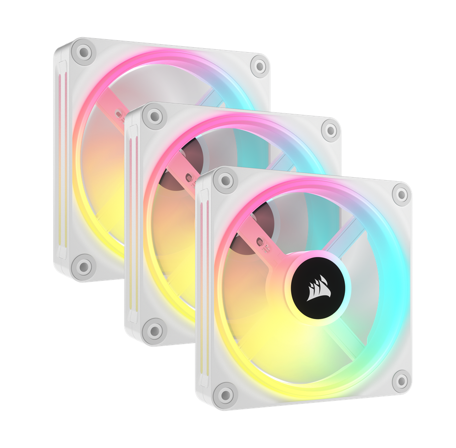 Case Fan - Corsair iCUE LINK QX120 RGB Starter Kit - White - Case ventilator - 120mm - Wit met RGB-licht - 37 dBA - CO-9051006-WW