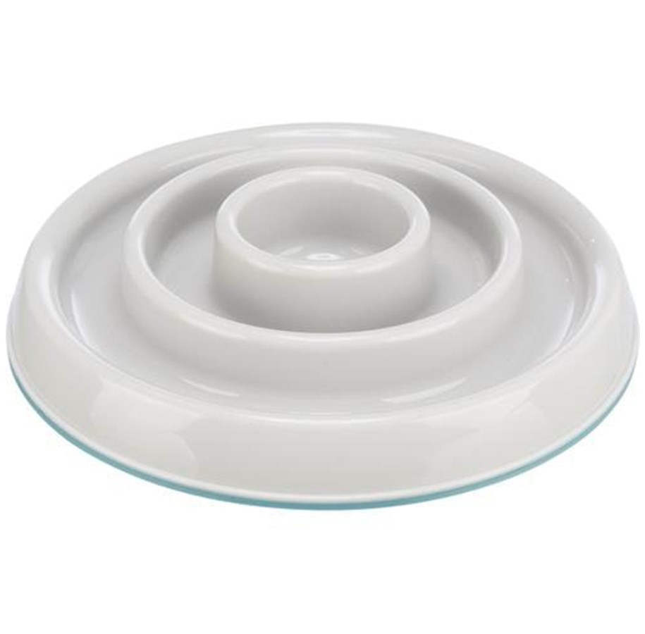 Honden - Trixie Slow Feeding bowl plastic/TPR 0.45 l/ø 23 cm grey - TX25029