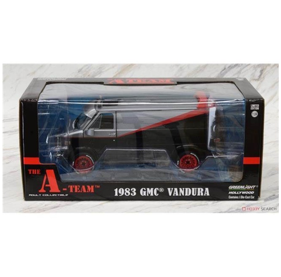 Modelauto - Greenlight 1983 GMC Vandura the a-Team 1983-1987 TV Series 1 by 24 Die-Cast Model Cars - 0819725022262
