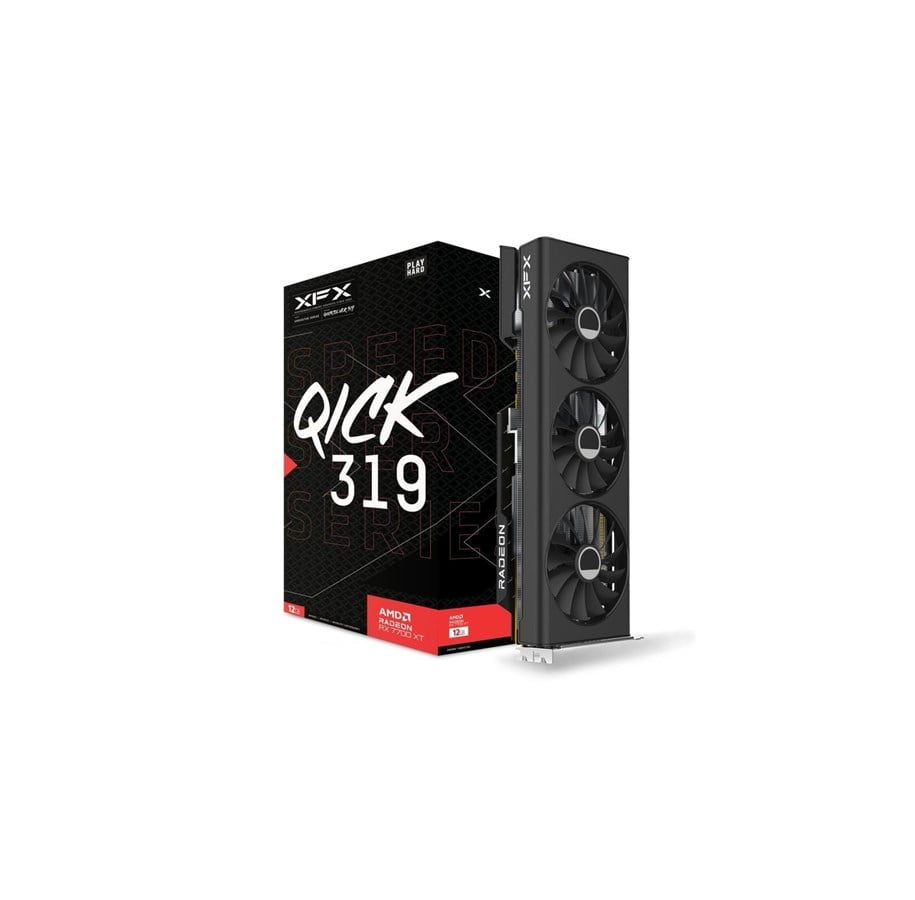 Grafische kaarten - XFX Radeon RX 7700 XT Black - 12GB GDDR6 RAM - Grafische kaarten - RX-77TQICKB9
