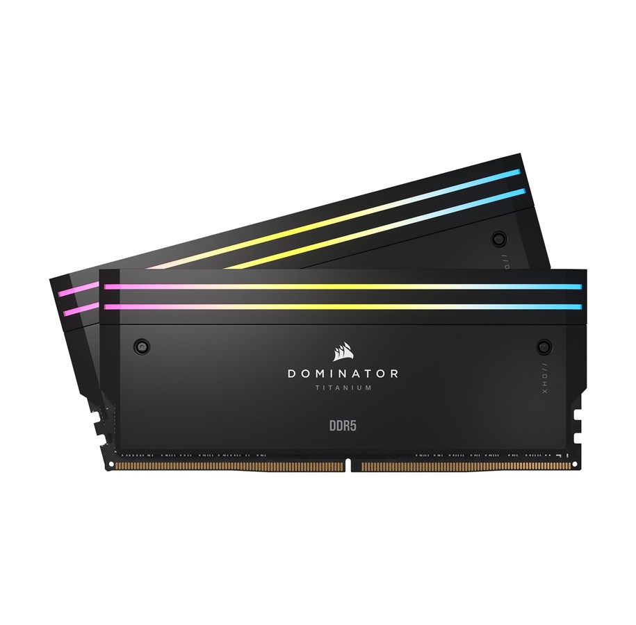 RAM - Corsair Dominator Titanium DDR5-6400 - 96GB - CL32 - Dual Channel (2 pcs) - Intel XMP - Zwart met RGB - CMP96GX5M2B6400C32