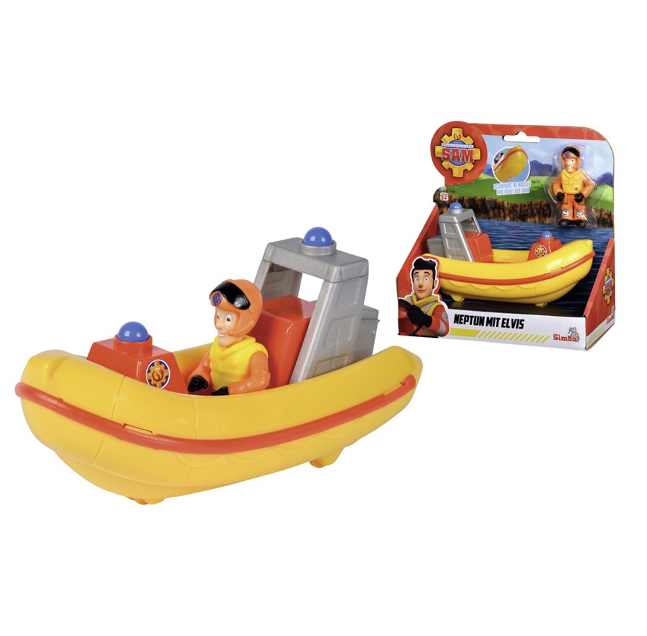 Speelgoedauto - Brandmand Sam Sam Neptun with Evi LOVEvis Figurine - 109252584038