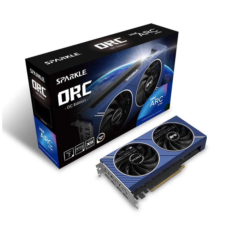 Grafische kaarten - Sparkle Arc A750 Orc OC - 8GB GDDR6 RAM - Grafische kaarten - 1A1-S00393500G