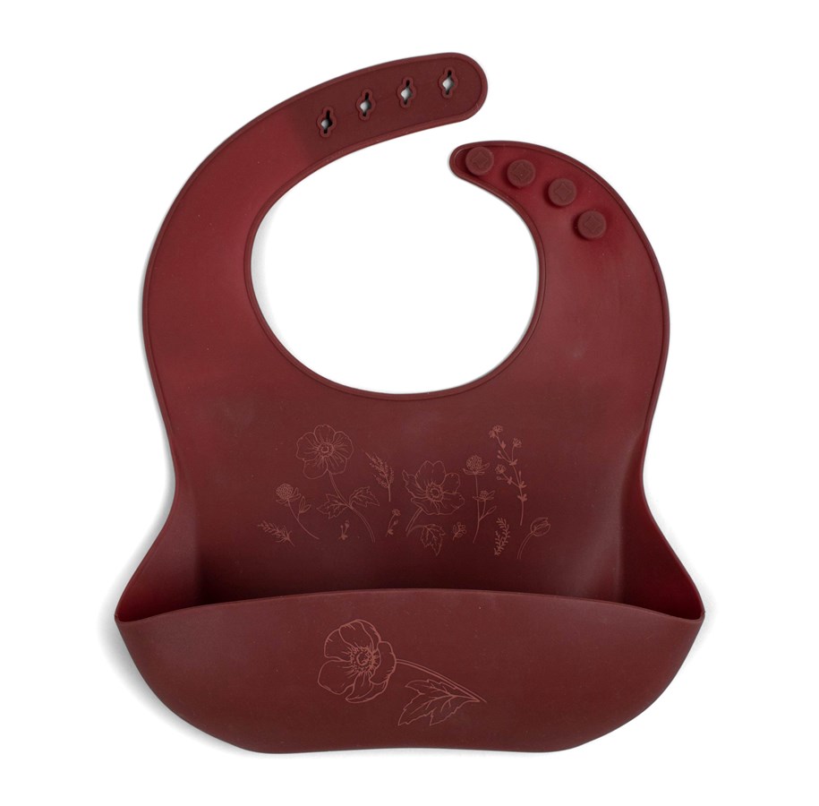 Babyspullen - Filibabba Silicone bib with print - Baked apple - FI-02245