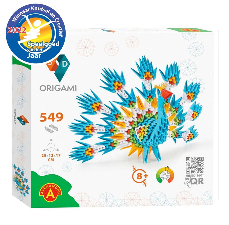 Schrijf- en tekenartikelen - Alexander Toys ORIGAMI 3D - Peacock 549 pcs. - AT2555