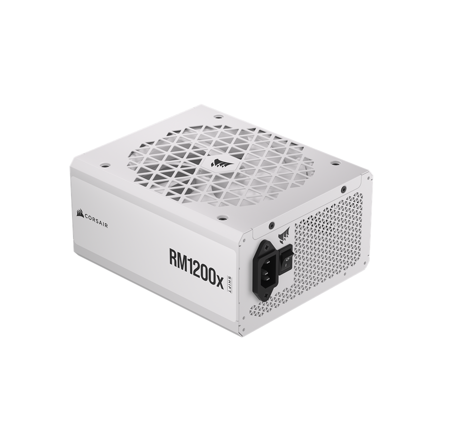 Voeding - Corsair RM1200X SHIFT White Voeding - 1200 Watt - 140 mm - ATX 3.0 - 80 Plus 80 PLUS Gold - CP-9020276-EU