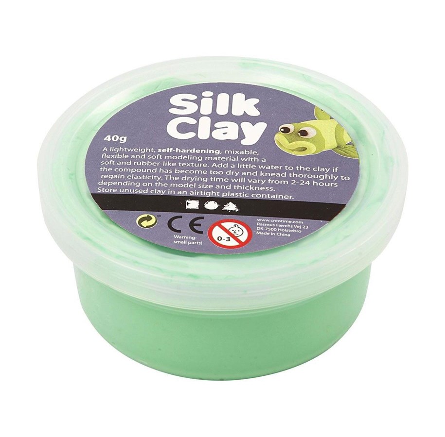 Bouw-/constructiekits - Silk Clay - Light Green 40gr. - 79108