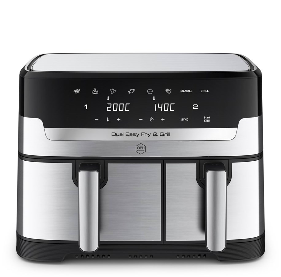 Airfryer - OBH Nordica Dual Easy Fry & Grill 2-in-1 AG905DS0 - AG905DS0