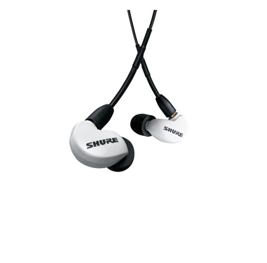 Headphones/Headsets - Shure AONIC 215 - Sound Isolating Earphones - Up to 37 dB - White - SE215DYWH+UNI-EFS