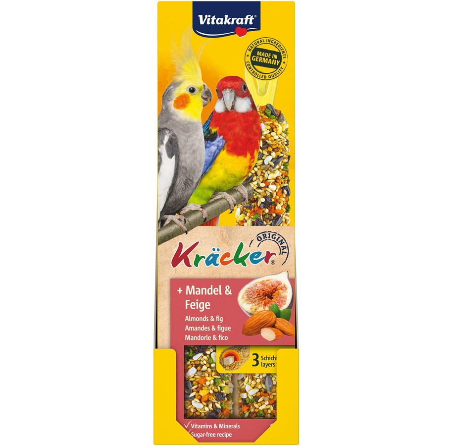 Vogelvoer, snacks & vitaminen - Vitakraft Kräcker® almond and fig for parakeets - 21289